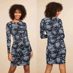 New Motherhood Maternity Bodycon Dress Navy Floral Ruffle
Long Sleeve Large